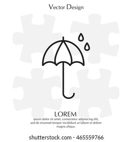 umbrella icon line