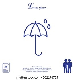 umbrella icon line