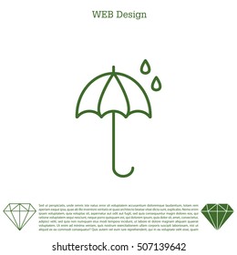 umbrella icon line