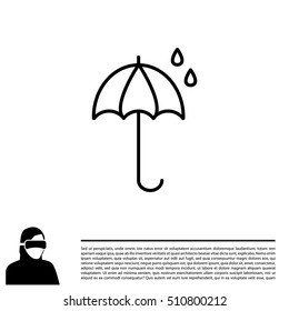 umbrella icon line