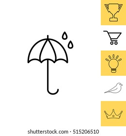 umbrella icon line