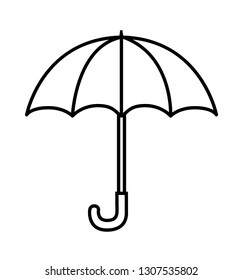 Umbrella icon line black silhouette rain protection flat vector eps 10