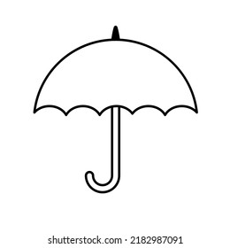 icono de paraguas, imagen vectorial de línea de icono de paraguas, adecuado para diseño web, símbolos, logotipos, aplicaciones