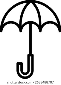 Umbrella Icon Line Vector Illustration