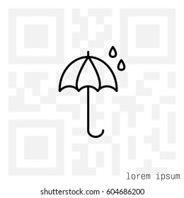 umbrella icon line. vector illustration