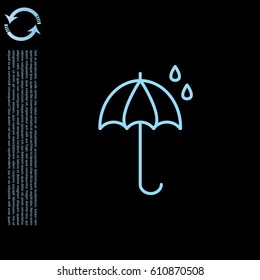 umbrella icon line. vector illustration