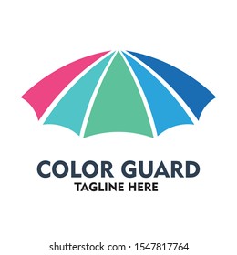 Umbrella icon logo in colorful vector design