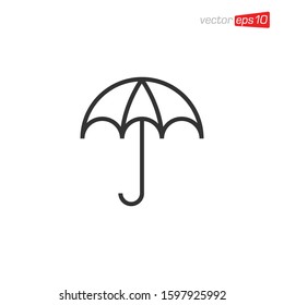 Umbrella Icon Logo Design Illustration