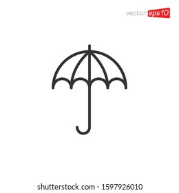 Umbrella Icon Logo Design Illustration