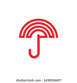Umbrella icon logo design vector template