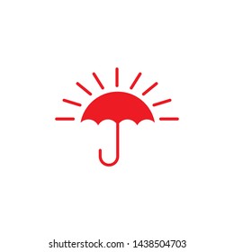 Umbrella icon logo design vector template