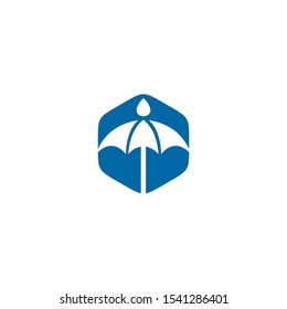 Umbrella icon logo design vector template