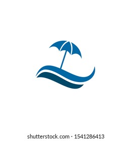 Umbrella icon logo design vector template