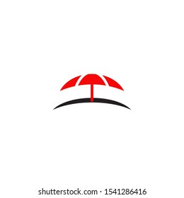 Umbrella icon logo design vector template