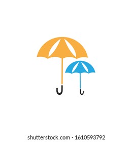 Umbrella icon logo design vector template