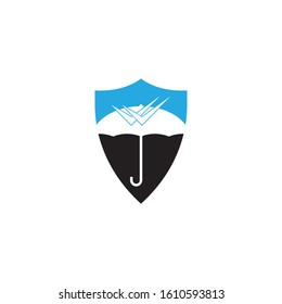 Umbrella icon logo design vector template