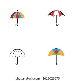 Umbrella icon logo design vector template