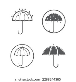 Umbrella icon logo design vector illustration