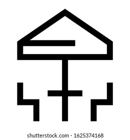 umbrella icon or logo isolated sign symbol vector illustration - high quality black style vector icons
