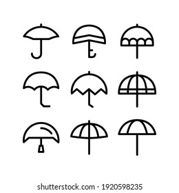 umbrella icon or logo isolated sign symbol vector illustration - Collection of high quality black style vector icons
