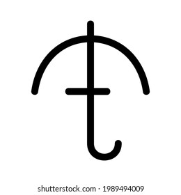 umbrella icon or logo isolated sign symbol vector illustration - high quality black style vector icons
