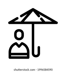 umbrella icon or logo isolated sign symbol vector illustration - high quality black style vector icons
