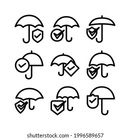 umbrella icon or logo isolated sign symbol vector illustration - Collection of high quality black style vector icons
