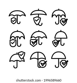 umbrella icon or logo isolated sign symbol vector illustration - Collection of high quality black style vector icons
