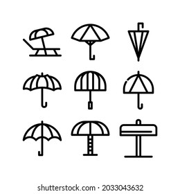 umbrella icon or logo isolated sign symbol vector illustration - Collection of high quality black style vector icons
