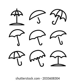 umbrella icon or logo isolated sign symbol vector illustration - Collection of high quality black style vector icons
