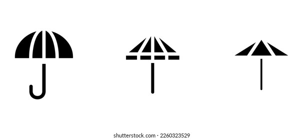 umbrella icon or logo isolated sign symbol vector illustration - high quality black style vector icons