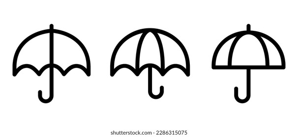 umbrella icon or logo isolated sign symbol vector illustration - high quality black style vector icons