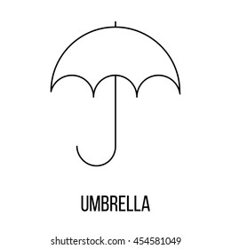 Umbrella icon or logo line art style. Vector Illustration.