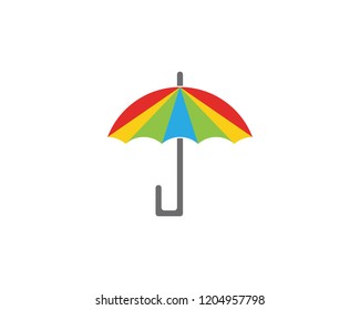 Umbrella icon logo vector