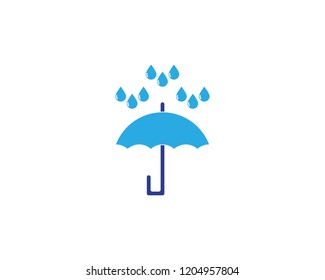 Umbrella icon logo vector