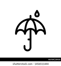 Umbrella icon logo vector illustration. EPS 10

