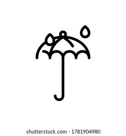 Umbrella Icon Logo Vector Isolated. Autumn Icon Set. Editable Stroke and Pixel Perfect.