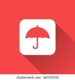 umbrella icon with long shadow
