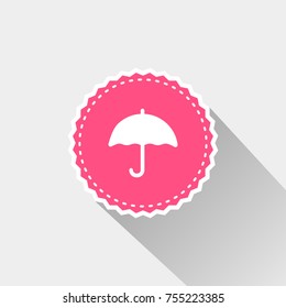 umbrella icon with long shadow