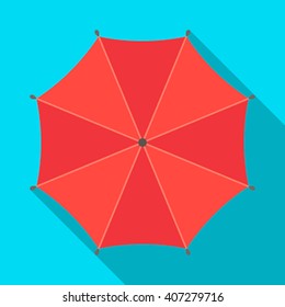 . umbrella icon with long shadow. vector illustration