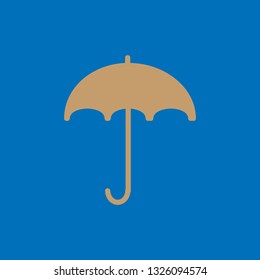 Umbrella Icon On Blue Background Vector . Symbol - Illustraion
