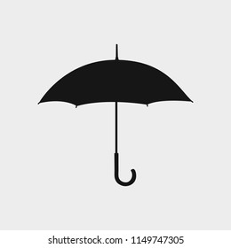 Umbrella Icon on gray background
