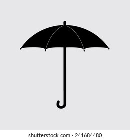 Umbrella icon on a gray background 