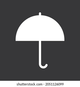 Umbrella icon on grey background