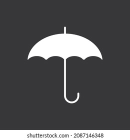 Umbrella icon on grey background