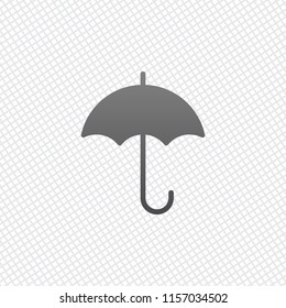 umbrella icon. On grid background