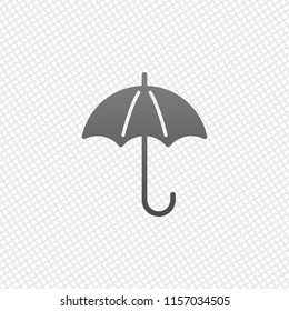 umbrella icon. On grid background