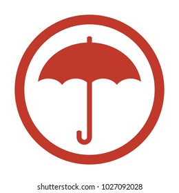 Umbrella Icon on white background. Vector illustration