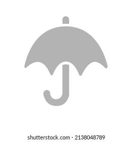 icono de paraguas en fondo blanco, ilustración vectorial
