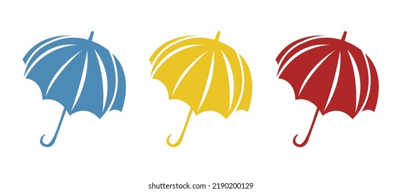 umbrella icon on a white background, vector illustration